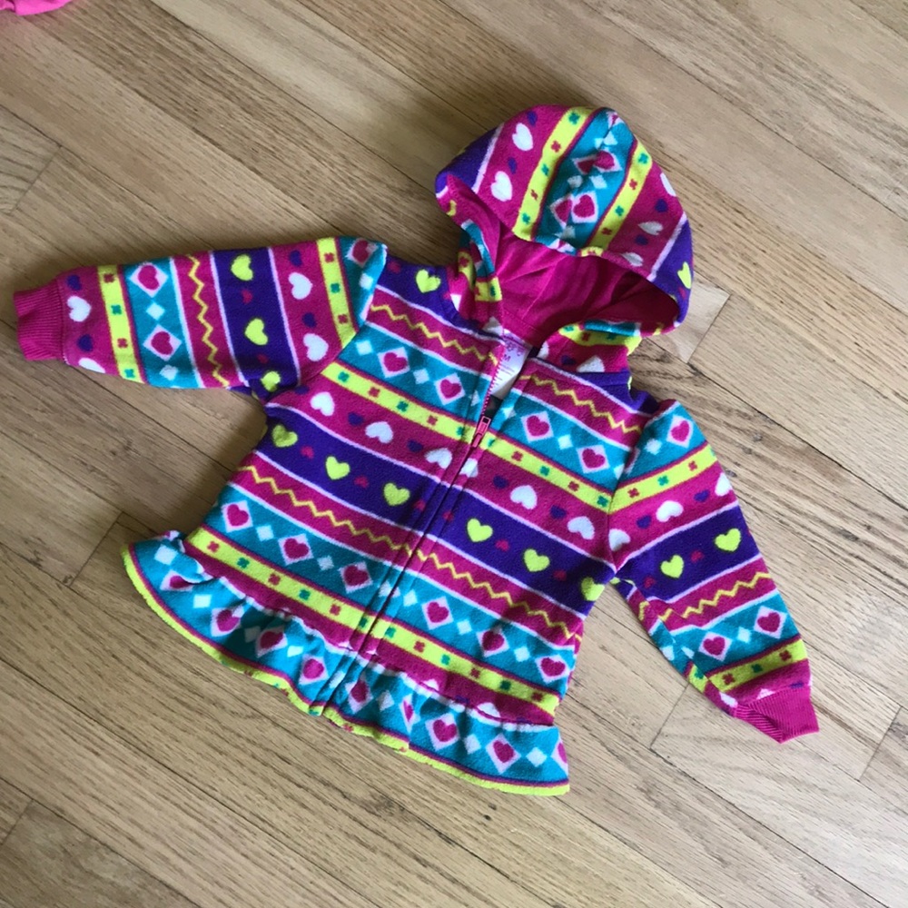 Garanimals colorful fleece zip up hoodie